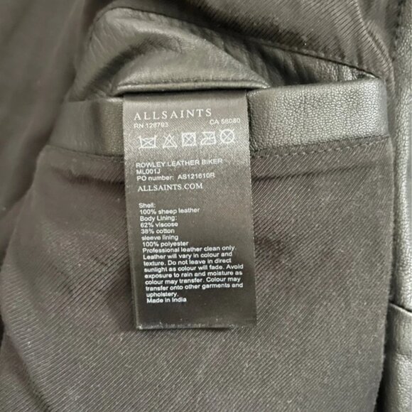 Perfecto All Saints genuine leather jacket - Picture 8 of 9